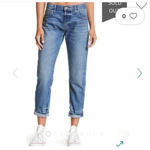 Current elliott button fly tampered leg jeans